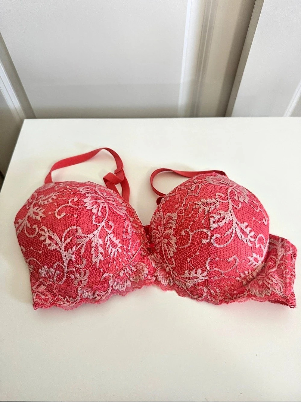 Prima Valentina Floral Lace Bra Pink Size 36C